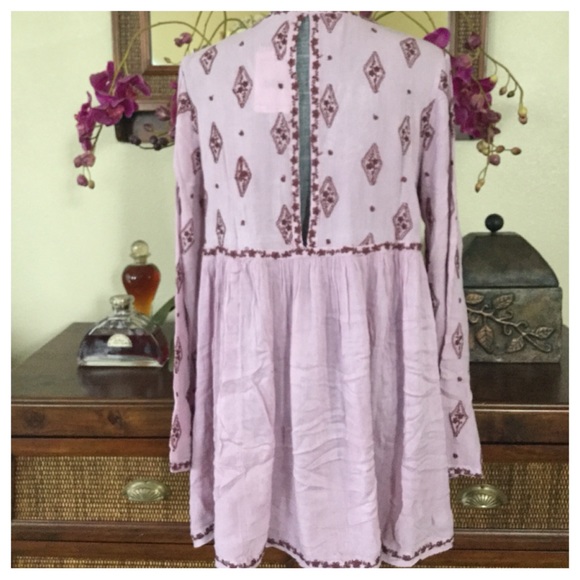 Free People Diamond Embroidered Tunic Top.  NWT. - Picture 5 of 7
